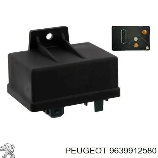 9639912580 Peugeot/Citroen relé de bujía de precalentamiento