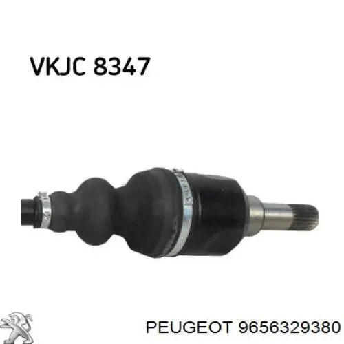 9656329380 Peugeot/Citroen árbol de transmisión delantero izquierdo