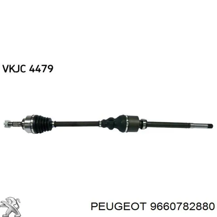 9660782880 Peugeot/Citroen árbol de transmisión delantero derecho