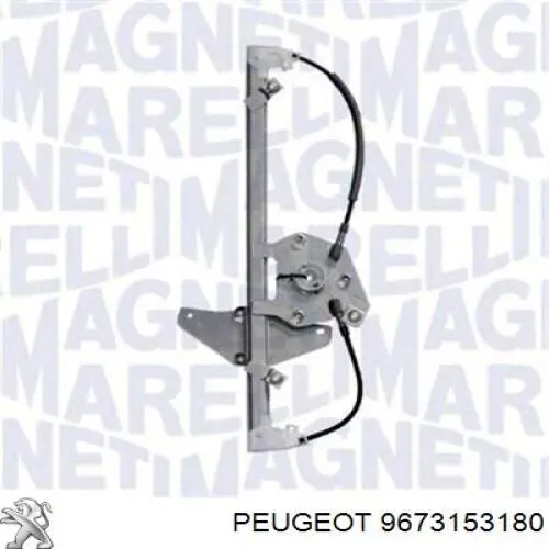 9673153180 Peugeot/Citroen mecanismo de elevalunas, puerta delantera derecha