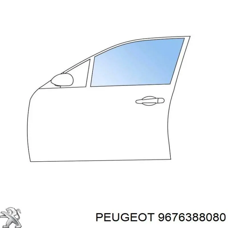  Luna de puerta delantera izquierda para Peugeot 208 CA, CC