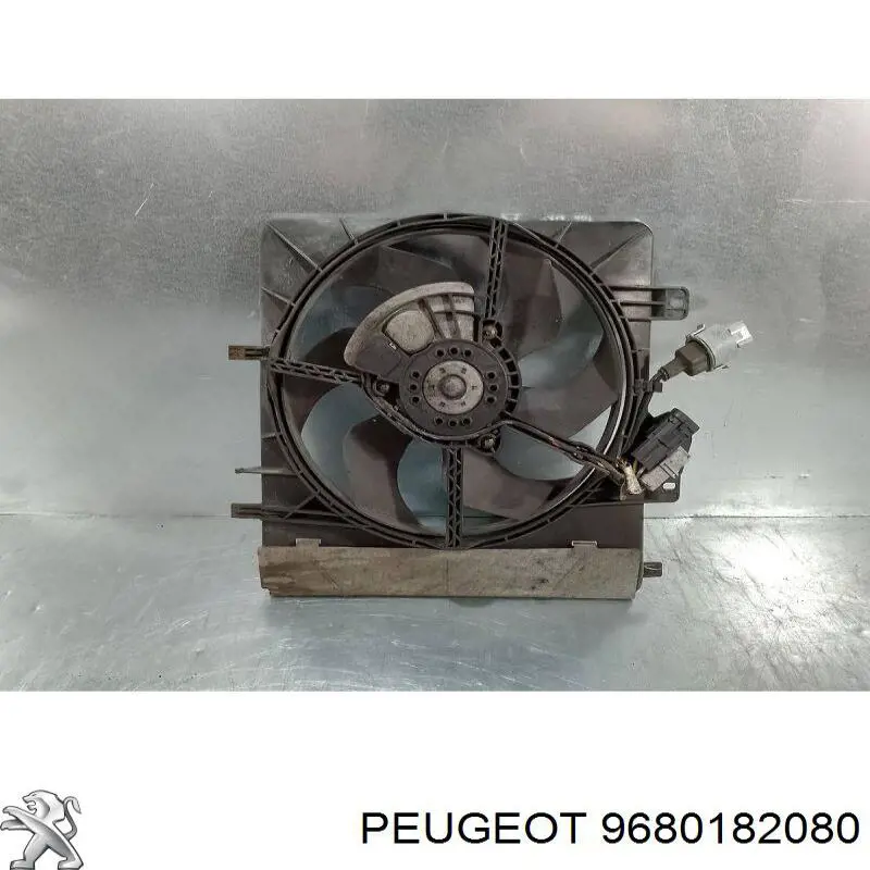 9680182080 Peugeot/Citroen difusor de radiador, ventilador de refrigeración, condensador del aire acondicionado, completo con motor y rodete