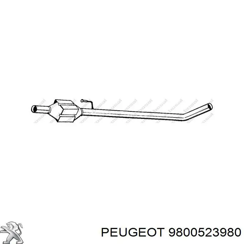 9800523980 Peugeot/Citroen silenciador delantero