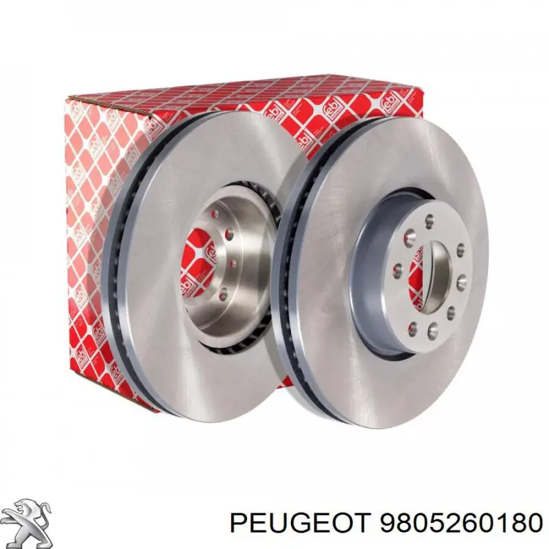 9805260180 Peugeot/Citroen freno de disco delantero