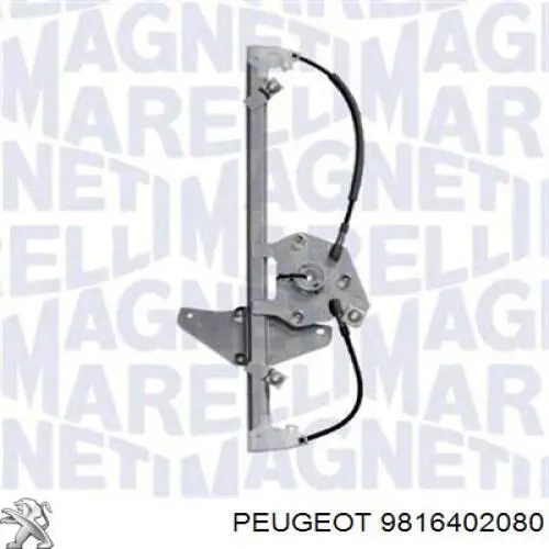 9816402080 Peugeot/Citroen mecanismo de elevalunas, puerta delantera derecha