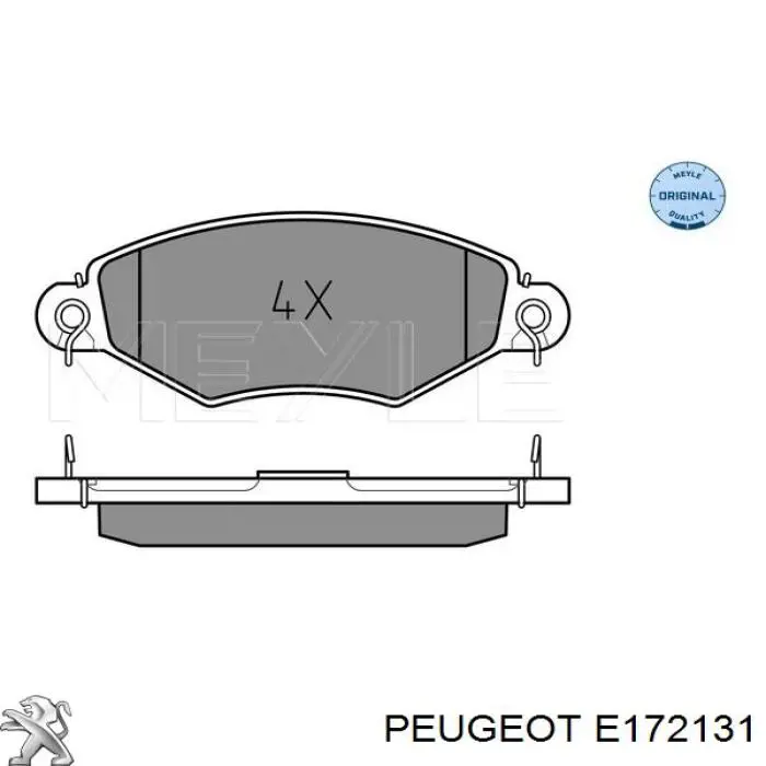 E172131 Peugeot/Citroen pastillas de freno delanteras