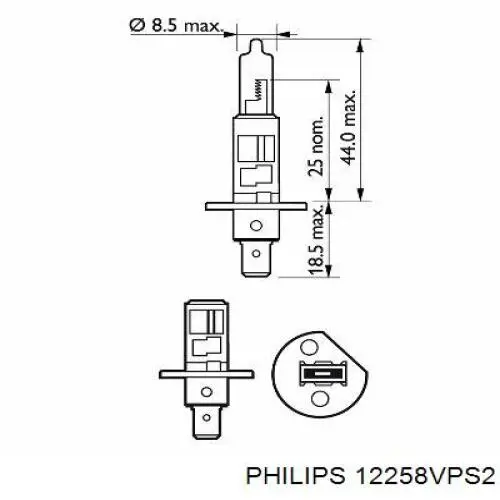 12258VPS2 Philips bombilla halógena