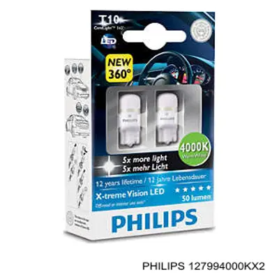 127994000KX2 Philips lámpara, luz interior/cabina