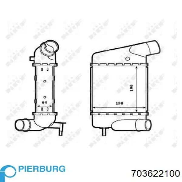 703622100 Pierburg enfriador egr de recirculación de gases de escape