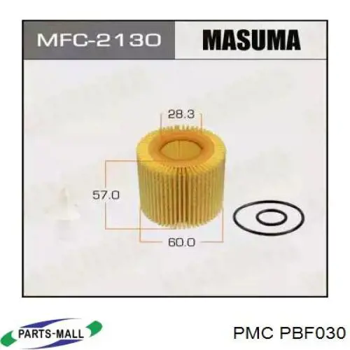 PBF030 Parts-Mall filtro de aceite