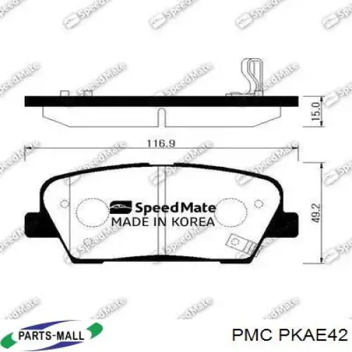 PKA-E42 Parts-Mall pastillas de freno traseras