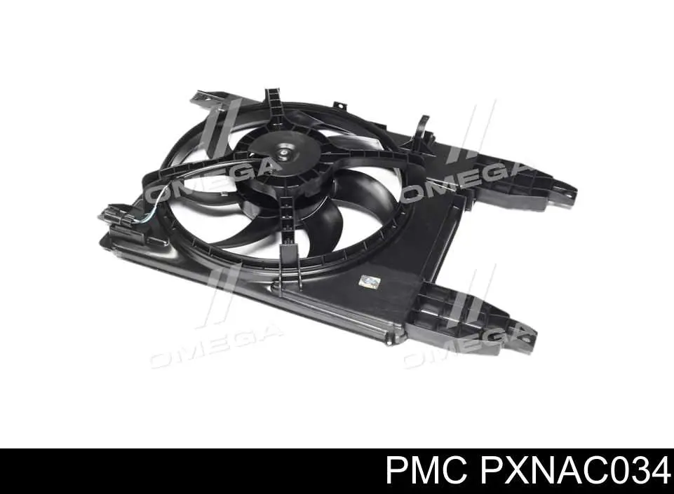 PXNAC-034 Parts-Mall difusor de radiador, ventilador de refrigeración, condensador del aire acondicionado, completo con motor y rodete