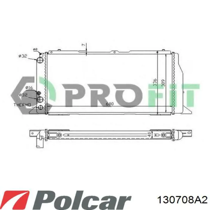  Radiador refrigeración del motor para Audi 90 89, 89Q, 8A, B3