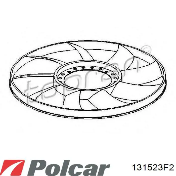 131523F2 Polcar rodete ventilador, refrigeración de motor