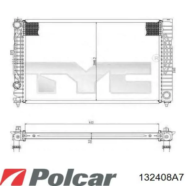 3002110 VAN Wezel radiador refrigeración del motor