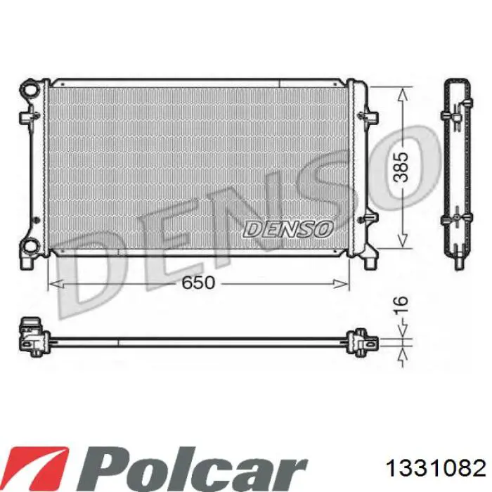 133108-2 Polcar radiador, refrigeración del motor adicional