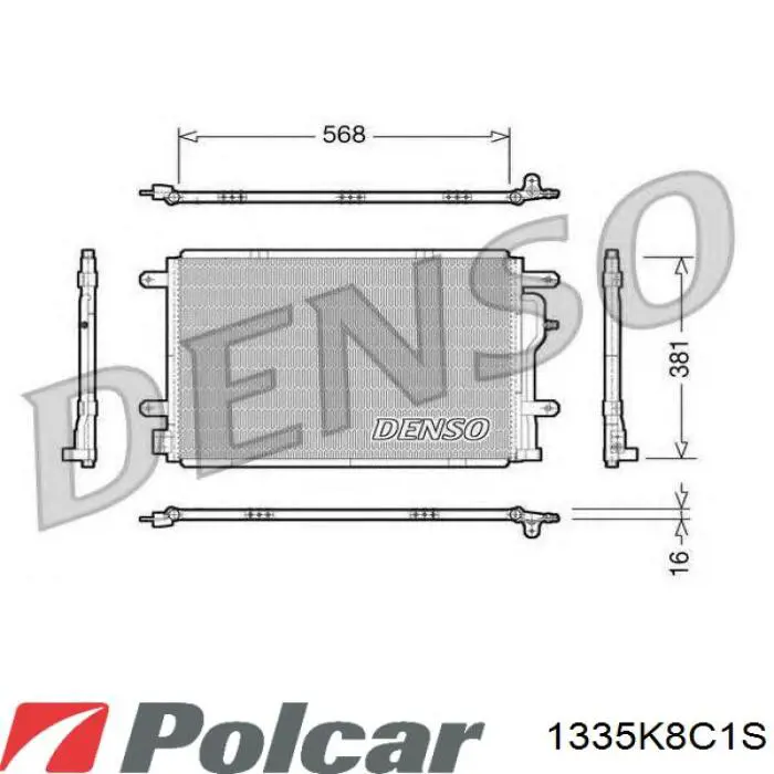 1335K8C1S Polcar condensador aire acondicionado