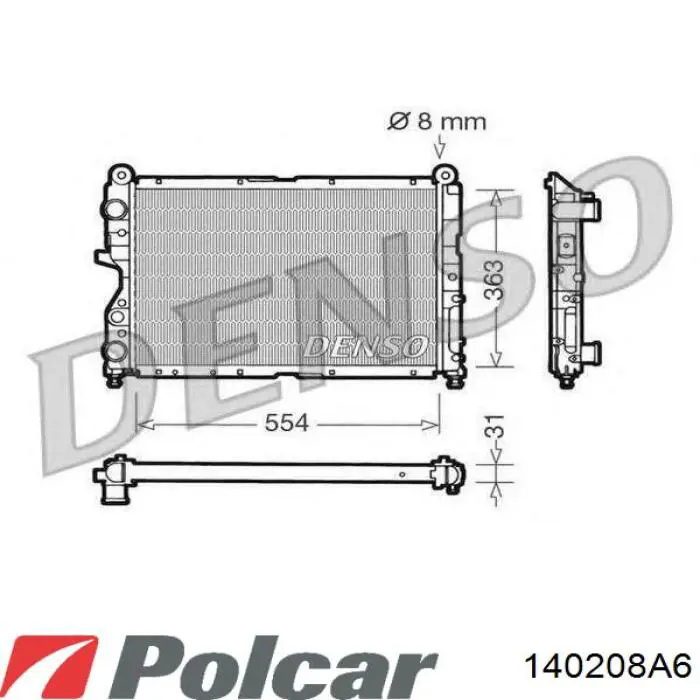  Radiador refrigeración del motor para Alfa Romeo 145 930