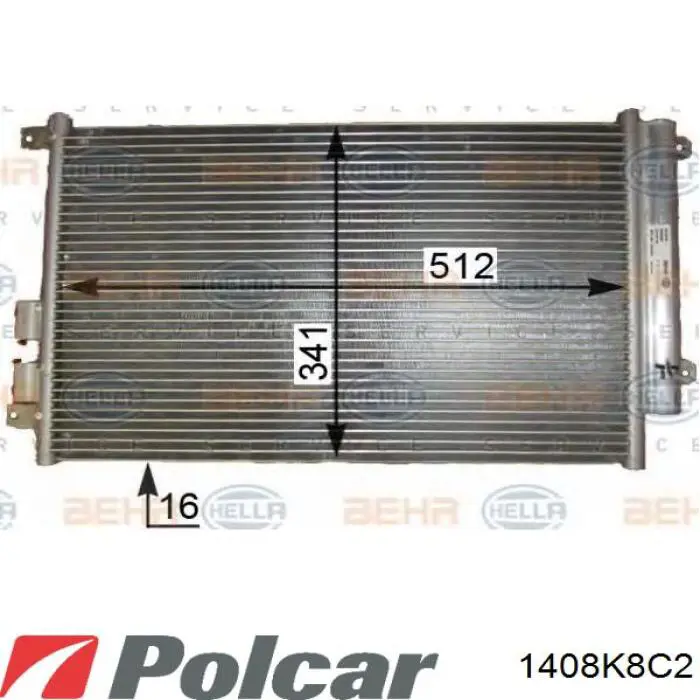 60668109 Fiat/Alfa/Lancia condensador aire acondicionado