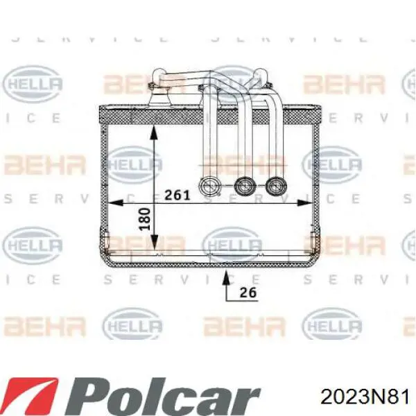 2023N81 Polcar radiador de calefacción