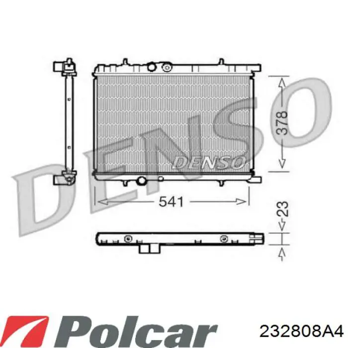 232808A4 Polcar radiador refrigeración del motor