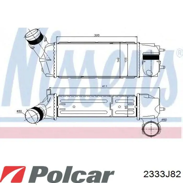 E256100 Peugeot/Citroen radiador de aire de admisión