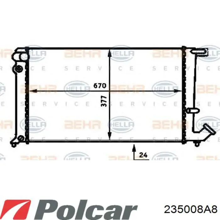 96324662 Peugeot/Citroen radiador refrigeración del motor