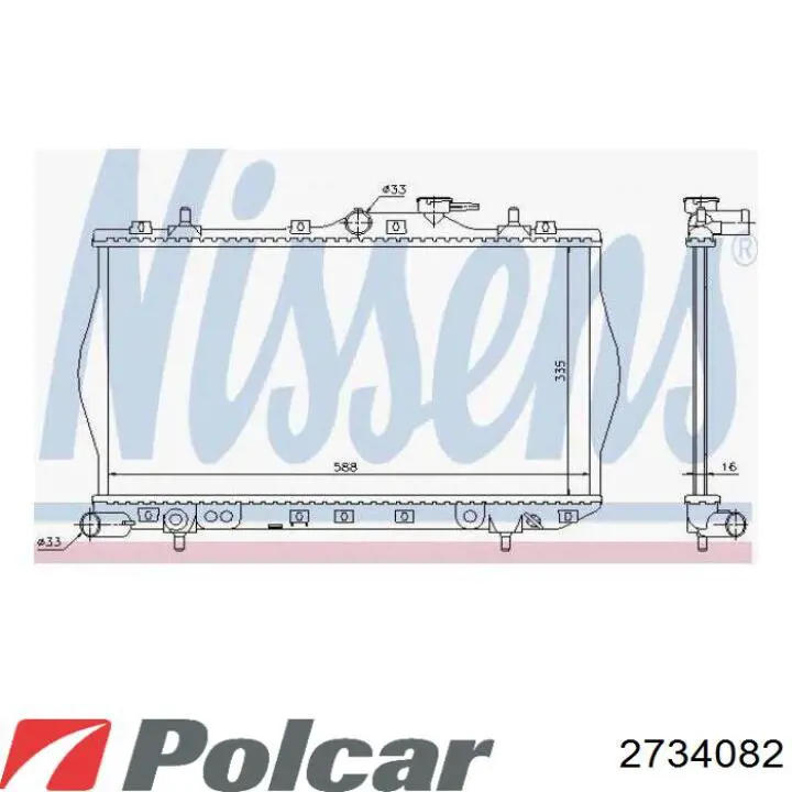 273408-2 Polcar radiador refrigeración del motor