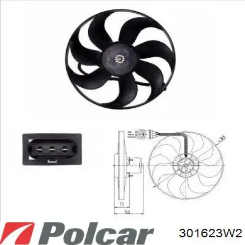  Difusor de radiador, ventilador de refrigeración, condensador del aire acondicionado, completo con motor y rodete para Fiat Ritmo 2 