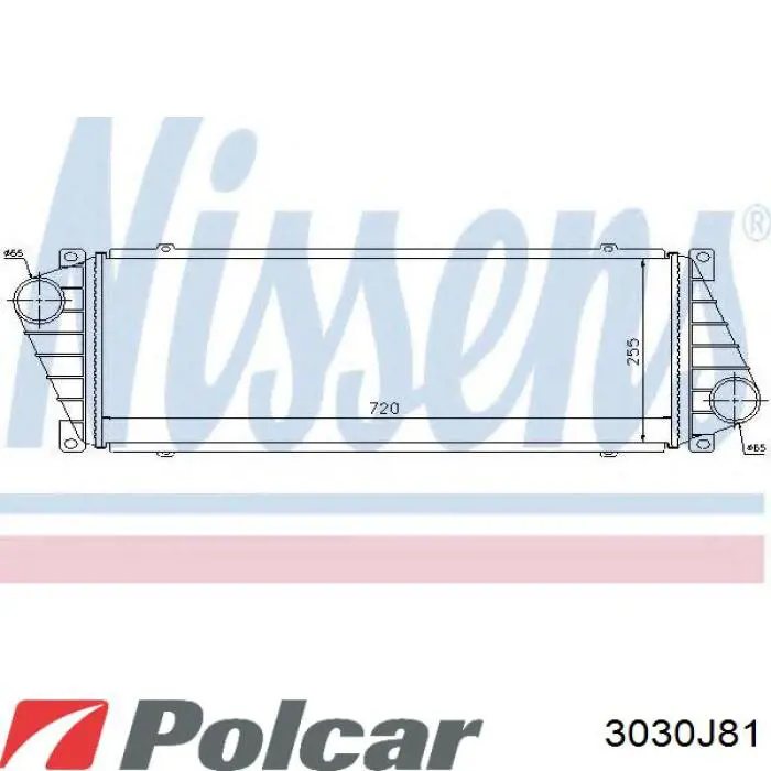 3030J8-1 Polcar radiador de aire de admisión