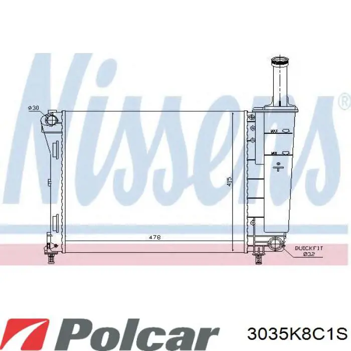 3035K8C1S Polcar condensador aire acondicionado