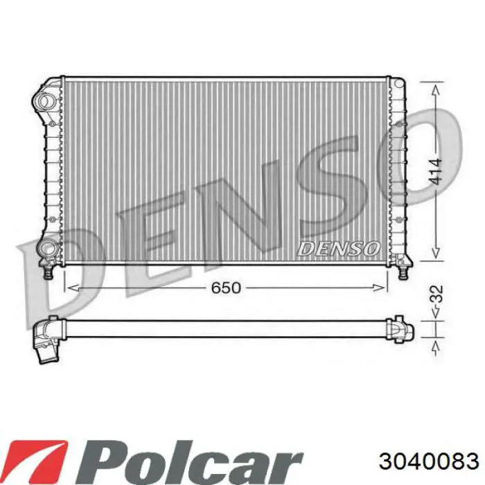 304008-3 Polcar radiador refrigeración del motor