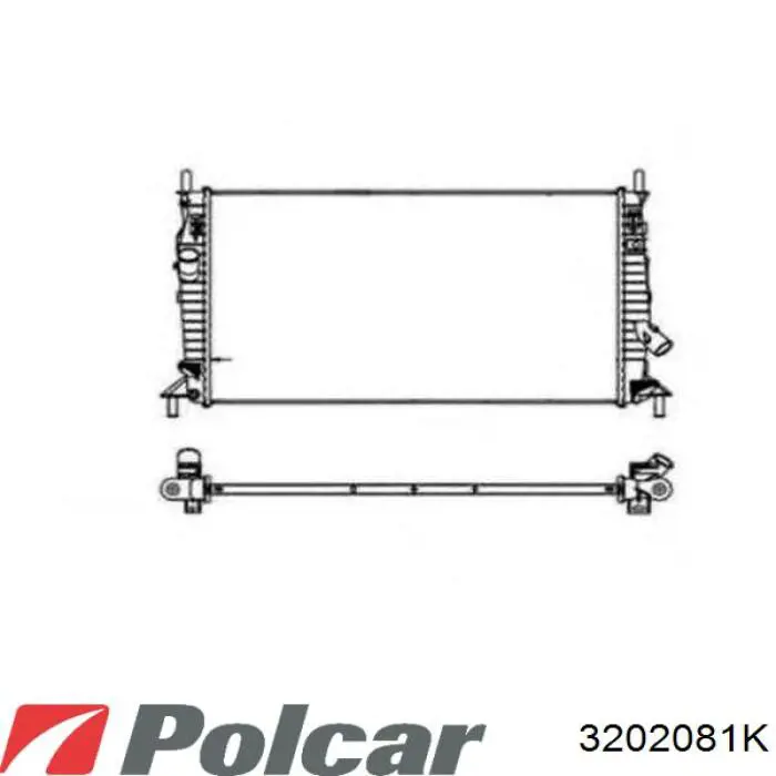 3202081K Polcar radiador refrigeración del motor