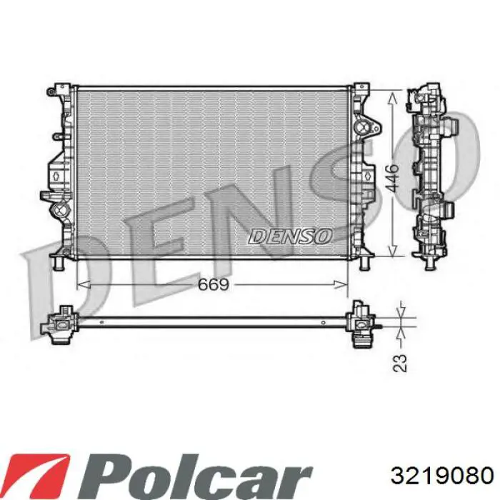 6G918005FB Land Rover radiador refrigeración del motor