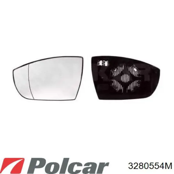 3280554M Polcar cristal de espejo retrovisor exterior derecho