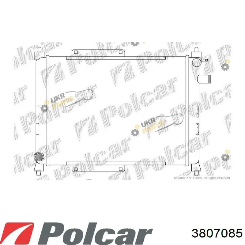 380708-5 Polcar radiador refrigeración del motor