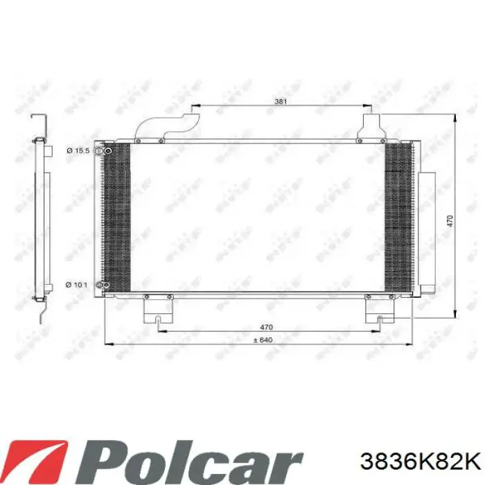 3836K82K Polcar condensador aire acondicionado