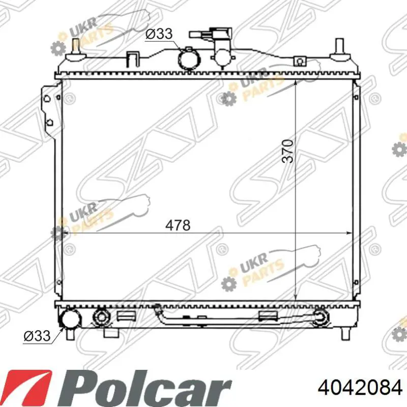 ADG09847 Blue Print radiador refrigeración del motor