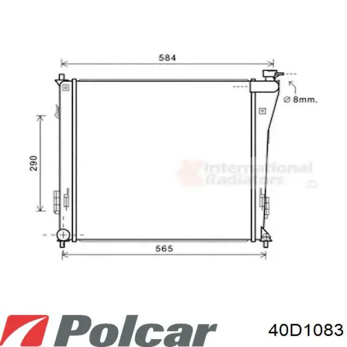 40D108-3 Polcar radiador refrigeración del motor