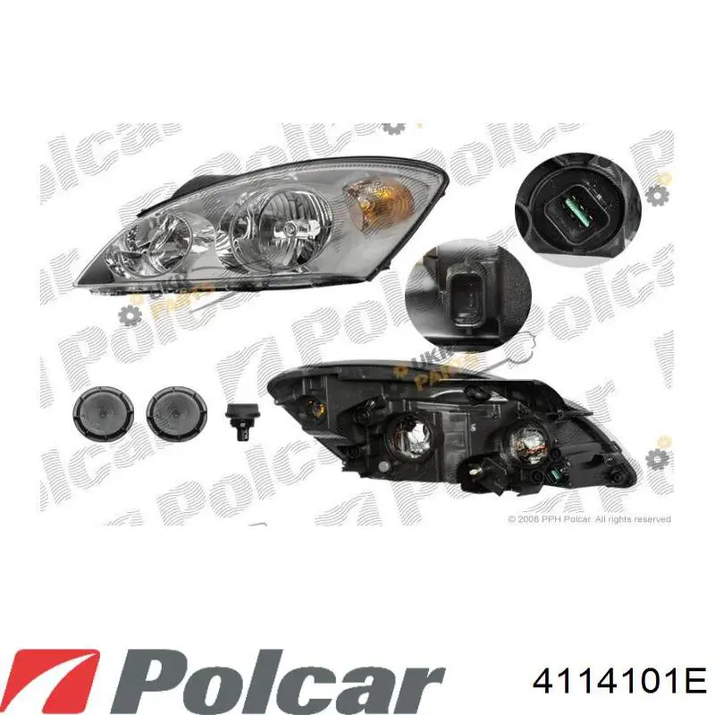 4114101E Polcar faro derecho