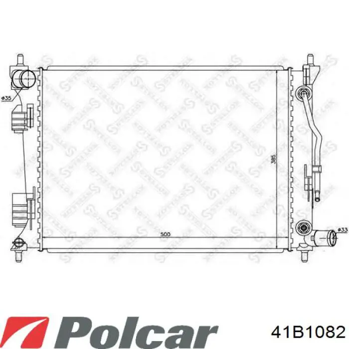 41B1082 Polcar radiador refrigeración del motor