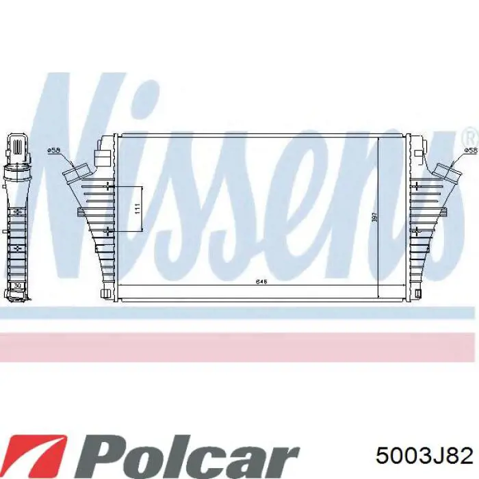 5003J8-2 Polcar radiador de aire de admisión