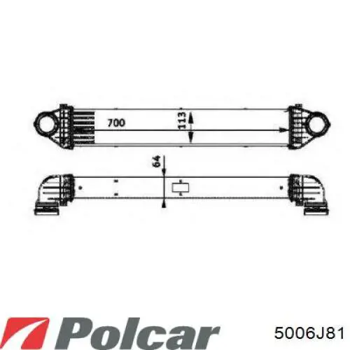 5006J8-1 Polcar radiador de aire de admisión