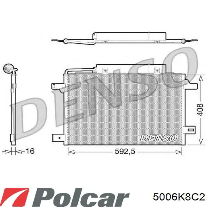 5006K8C2 Polcar condensador aire acondicionado