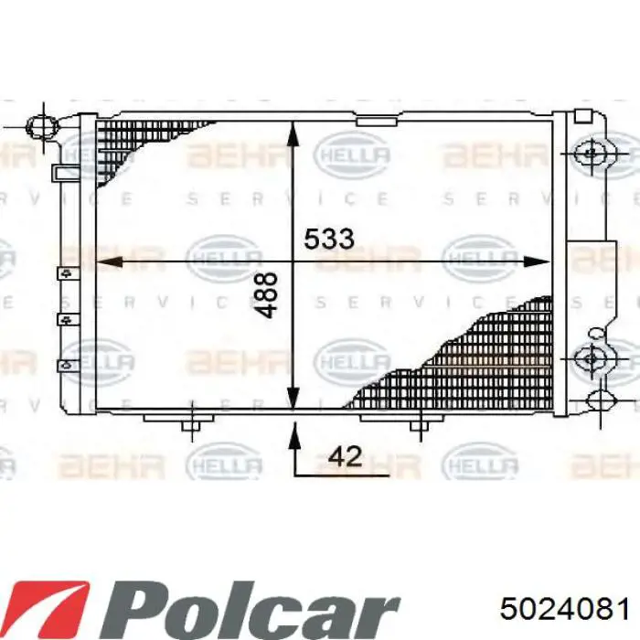 1245002203 Mercedes radiador refrigeración del motor