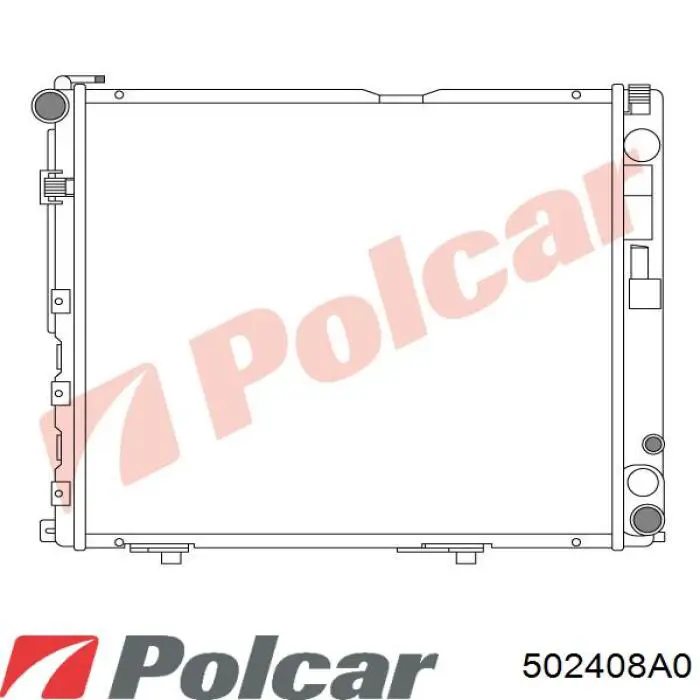 502408A0 Polcar radiador refrigeración del motor