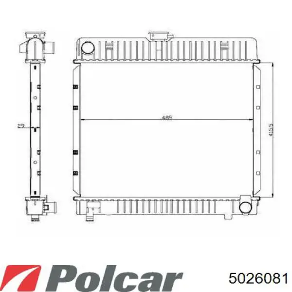  Radiador refrigeración del motor para Mercedes S W126