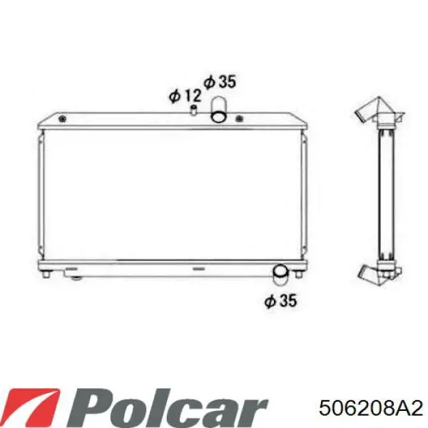 506208A2 Polcar radiador refrigeración del motor