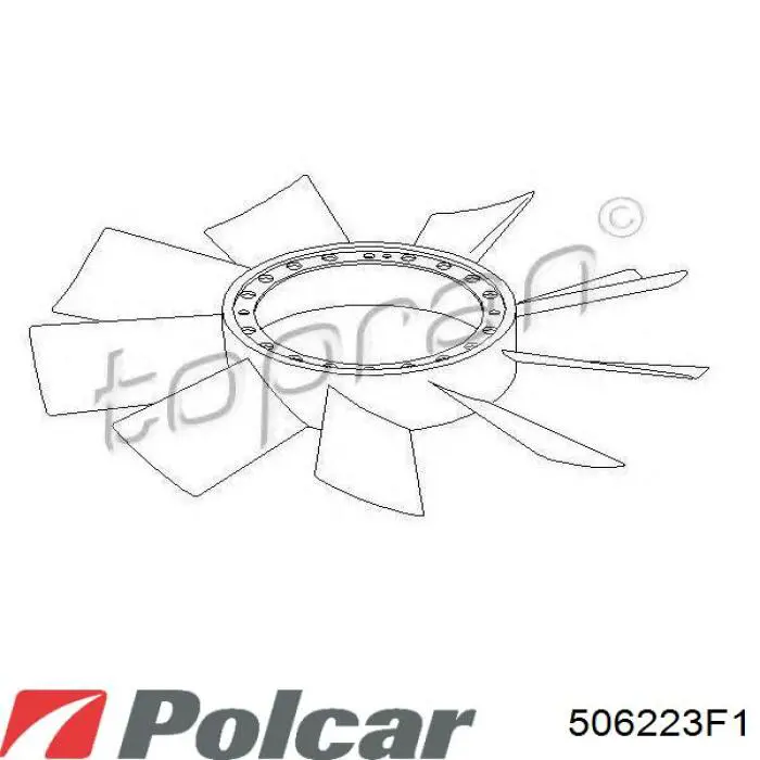 506223F1 Polcar rodete ventilador, refrigeración de motor