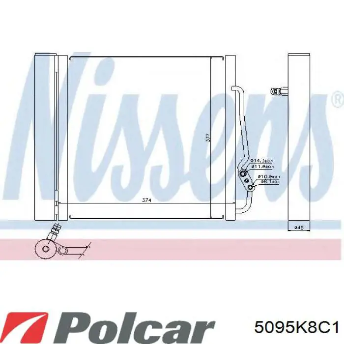 5095K8C1 Polcar condensador aire acondicionado